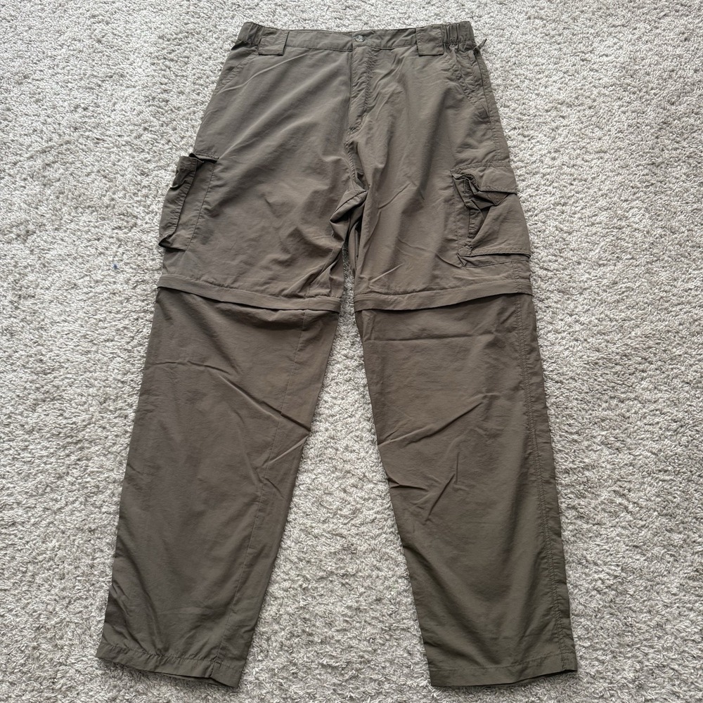 Dakota Grizzly Men's Hiking Pants SZ ML Convertible Brown Cargo Pockets